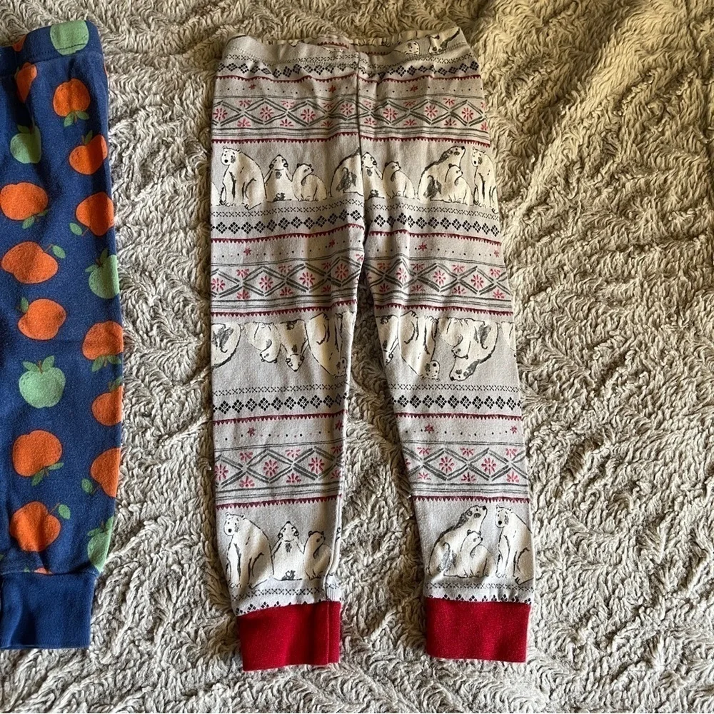 Carter's Kids Pants Bundle Gray and Red Striped Pajama Pants